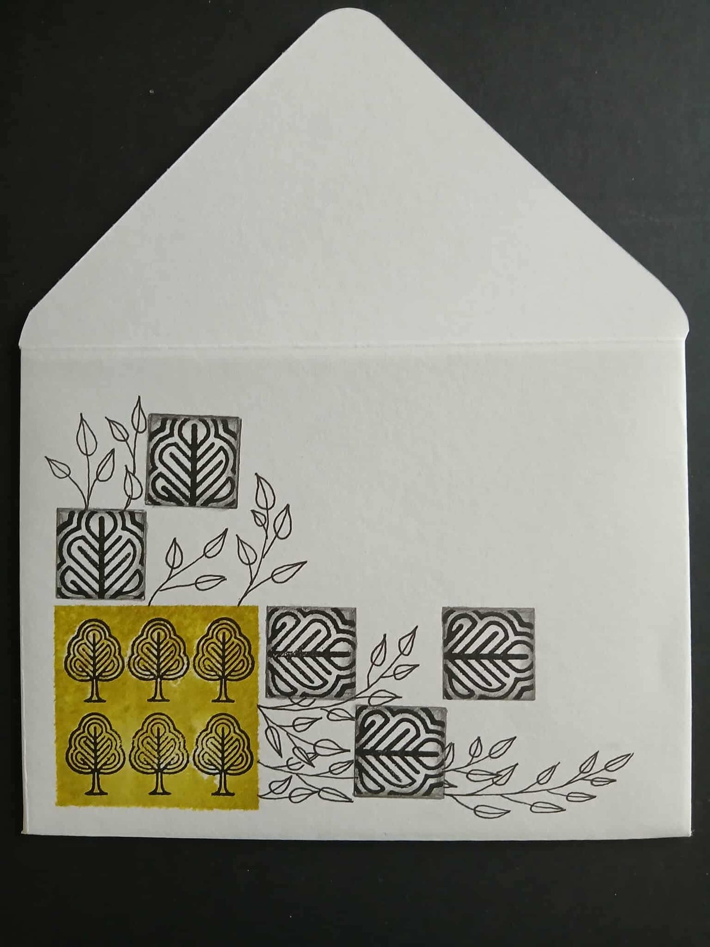 Tree Tiles A6 Stamp Set by Janice Phillips