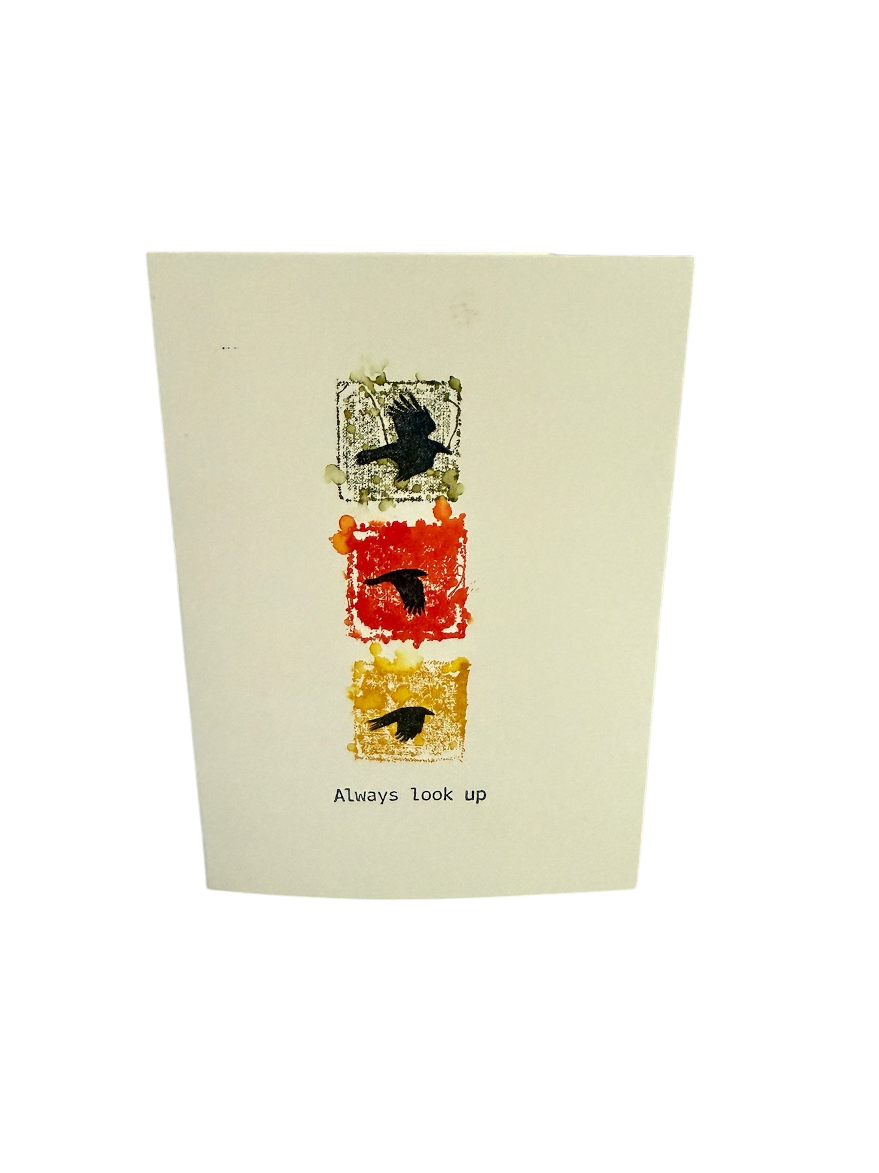 card made with single birds in flight