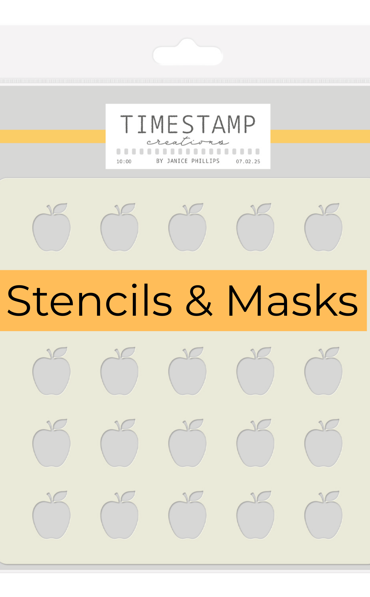 Stencil showing apples