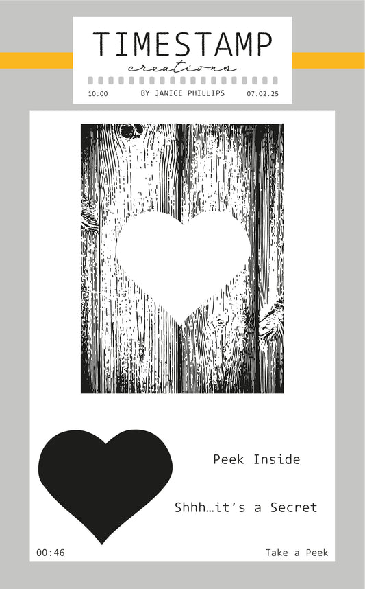 Wooden panels with a hear