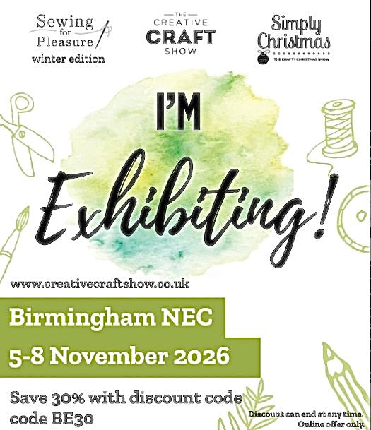 Flyer sharing information about a craft show with discount code 