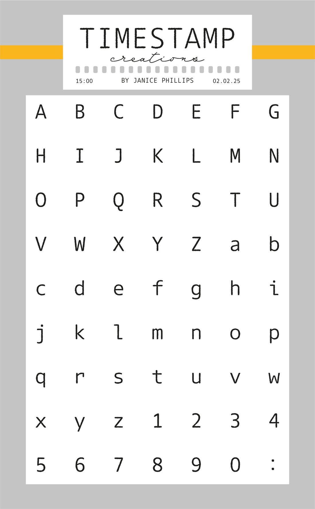 Alphabet Stamp Set . Upper & Lower Case Letters & Numbers by Janice ...