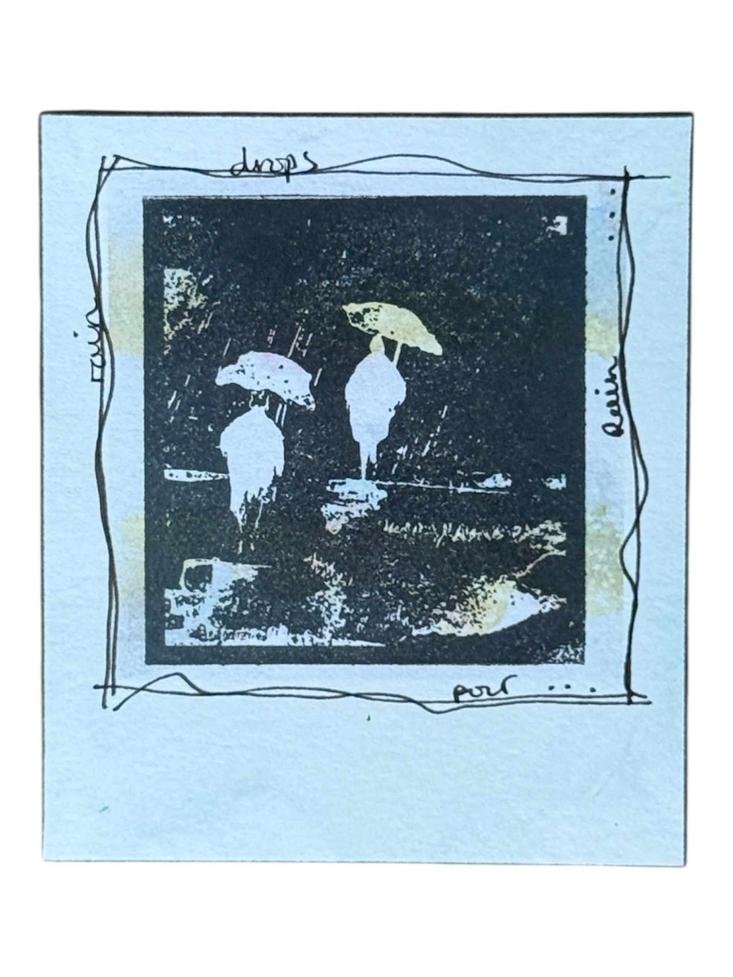people walking in the rain