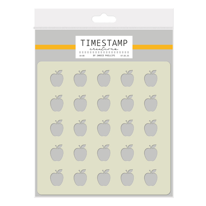 Apple Stencil 5x5 inch – Timestamp Creations