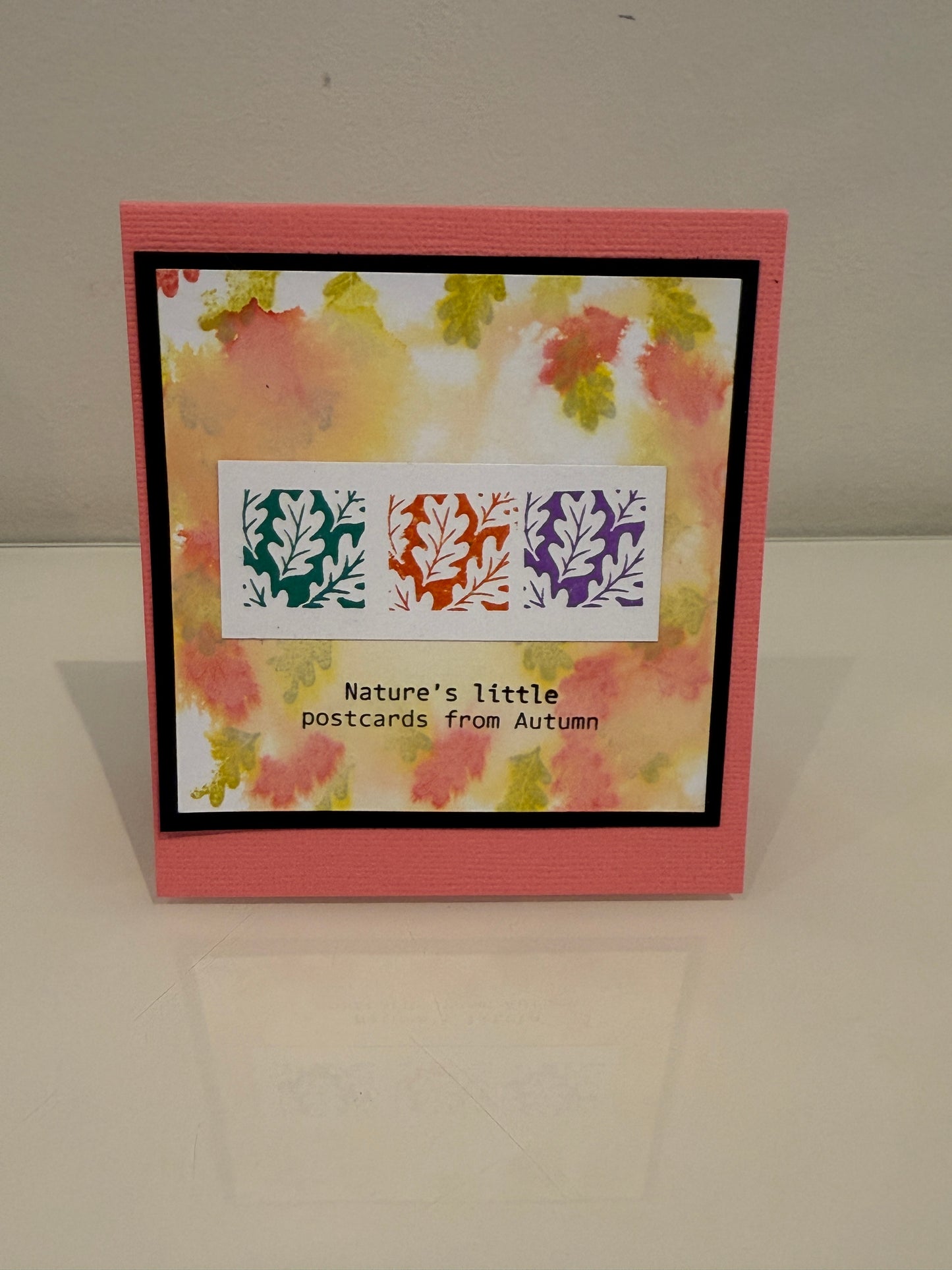Oak Leaves Tiles A6 Stamp Set original designs by Janice Phillips